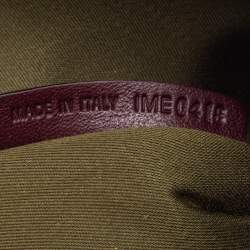 Pre Owned Dunhill Burgundy Leather Hampstead Messenger Bag