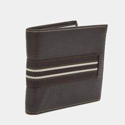 Dunhill Leather Stripe Bifold Compact Wallet