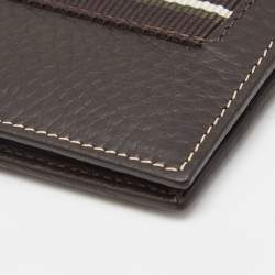 Dunhill Leather Stripe Bifold Compact Wallet