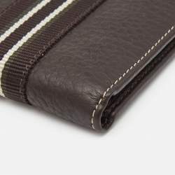 Dunhill Leather Stripe Bifold Compact Wallet