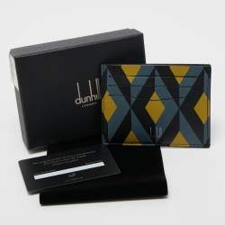 Dunhill Multicolor Cadogan Print Leather Card Holder
