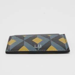 Dunhill Multicolor Cadogan Print Leather Card Holder