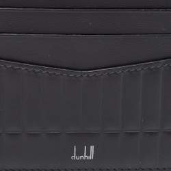 Dunhill Black Debossed Leather Rollagas Card Holder