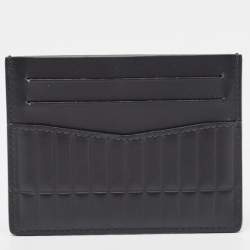 Dunhill Black Debossed Leather Rollagas Card Holder