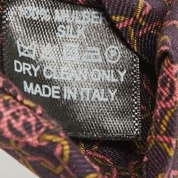 Dunhill Dark Purple Geometric Print Silk Tie 