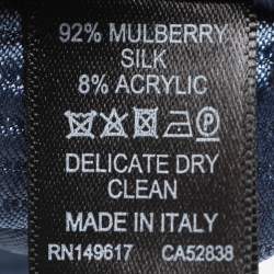 Dunhill Light Blue Silk Herringbone Stripe Woven Tie