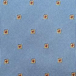Dunhill Blue Micro Diamond Motif Embroidered Silk Tie