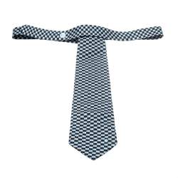 Pre Owned Dunhill Blue Animal Print Silk Checkered Traditional Tie