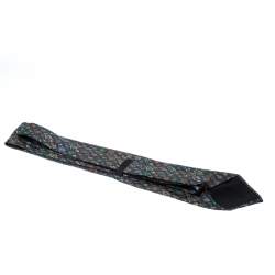 Dunhill Navy Blue Silk Medal Print Tie 