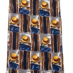 Dunhill Multicolor Hat Print Silk Traditional Tie 