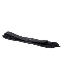 Dunhill Black and Grey Grid Pattern Silk Jacquard Tie 