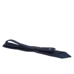 Dunhill Blue Logo Jacquard Silk Tie