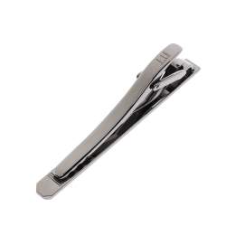 Pre Owned Dunhill Brown Textured Wooden Inlay Silver Tone Tie Bar Clip