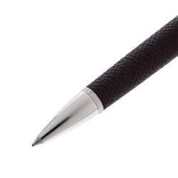 Dunhill Sentryman Brown Leather Palladium Plated Ballpoint Pen
