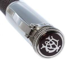 Dunhill Sentryman Brown Leather Palladium Plated Ballpoint Pen