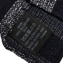 Dunhill Navy Blue Diagonal Stripe Mulberry Silk Jacquard Tie 