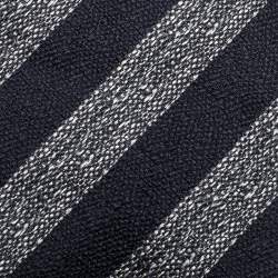 Dunhill Navy Blue Diagonal Stripe Mulberry Silk Jacquard Tie 