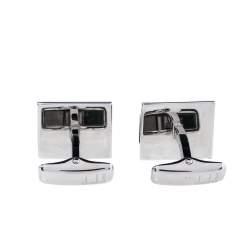 Pre Owned Dunhill Striped Mother of Pearl Inlay Sterling Silver Cufflinks