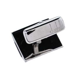 Pre Owned Dunhill Striped Mother of Pearl Inlay Sterling Silver Cufflinks