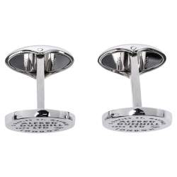 Pre Owned Dunhill Sterling Silver Logo Medallion Cufflinks