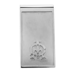Pre Owned Alfred Dunhill Silver Tone Logo Money Clip