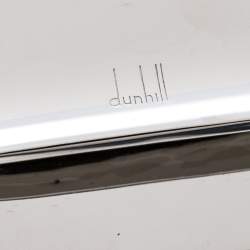 Pre Owned Alfred Dunhill Silver Tone Logo Money Clip