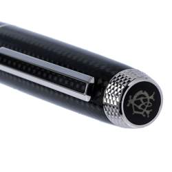 Dunhill Avorities Grey Woven Effect Palladium Finish Ballpoint Pen