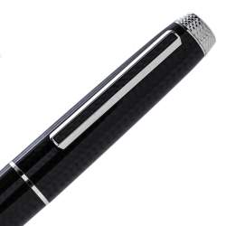 Dunhill Avorities Grey Woven Effect Palladium Finish Ballpoint Pen