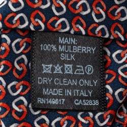Dunhill Multicolor Printed Mulberry Silk Classic Tie