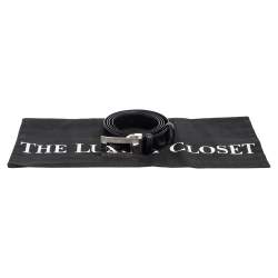 Dunhill Black Leather Square Buckle Belt