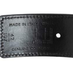 Pre Owned Dunhill Black Leather Gothic Belt 107CM
