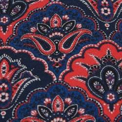 Pre Owned Dunhill Blue Floral Paisley Printed Silk Tie