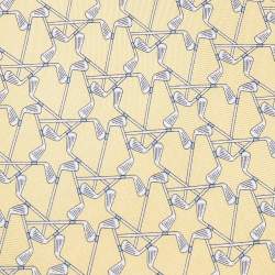 Pre Owned Dunhill Yellow Golf Clubs Print Silk Tie
