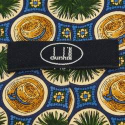 Dunhill Multicolor Beach Hat Printed Silk Tie