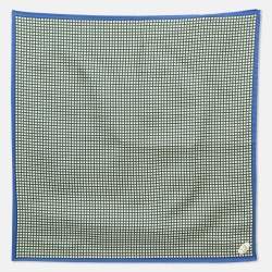 Dunhil Green Checked Silk Pocket Square