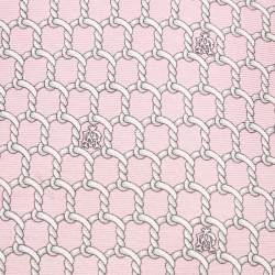 Dunhill Pink Rope Logo Print Silk Tie
