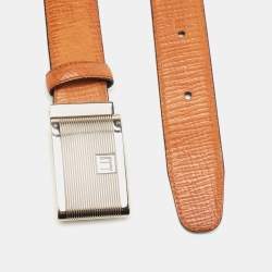 Dunhill Tan Leather Buckle Belt 100CM