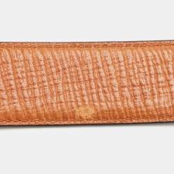 Dunhill Tan Leather Buckle Belt 100CM
