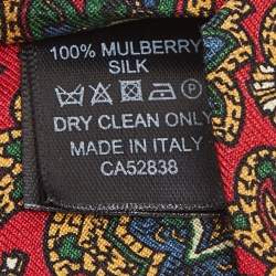 Dunhill Multicolor Large Paisley Print Silk  Tie