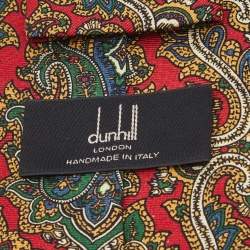 Dunhill Multicolor Large Paisley Print Silk  Tie