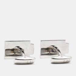 Dunhill Rectangle Two Tone Stainless Steel Cufflinks