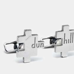 Dunhill Sterling Silver & Stainless Steel Puzzle Cufflinks