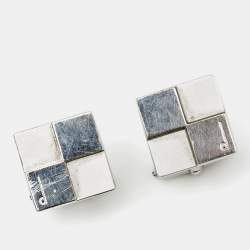 Dunhill Sterling Silver Square Cufflinks