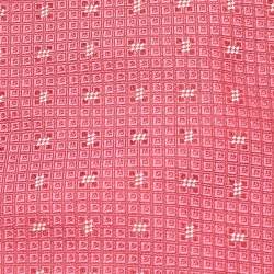 Pre Owned Dunhill Pink Floral Jacquard Mulberry Silk Tie 