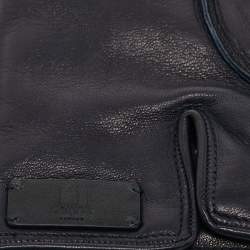 Dunhill Navy Blue Lambskin and Cashmere Gloves Size 8.5