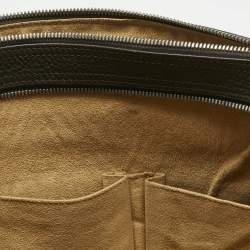 Pre Owned Dunhill Cacao Leather Double Gusset Briefcase