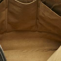 Pre Owned Dunhill Cacao Leather Double Gusset Briefcase