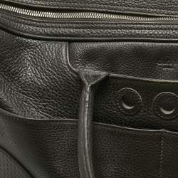 Pre Owned Dunhill Cacao Leather Double Gusset Briefcase