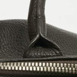 Pre Owned Dunhill Cacao Leather Double Gusset Briefcase