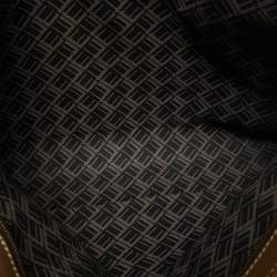 Pre Owned Dunhill Black/Brown Coated Canvas and Leather Document Pouch